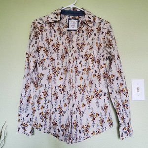 Style & Co cream floral button down
